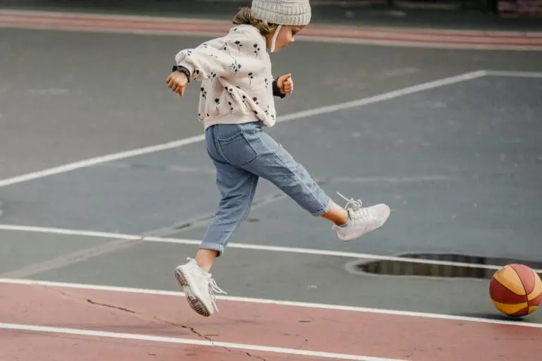 child playing in a park